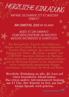 Plakat Weihnachtssingen