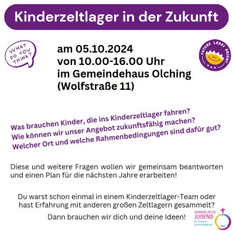 Kinderzeltlager i. d. Zukunft